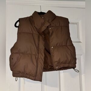 Love Tree Brown Puffer Vest